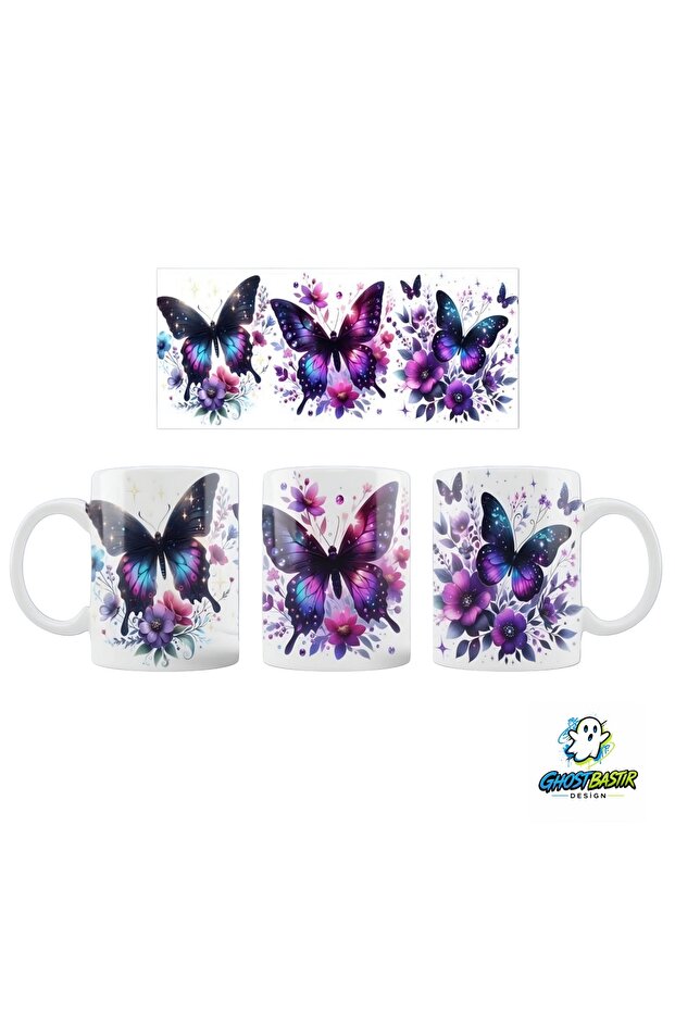 Purple Butterflies Mug Cup | Single Piece K0333