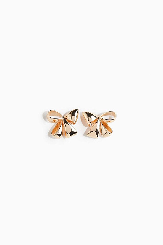 Bow-shaped stud earrings