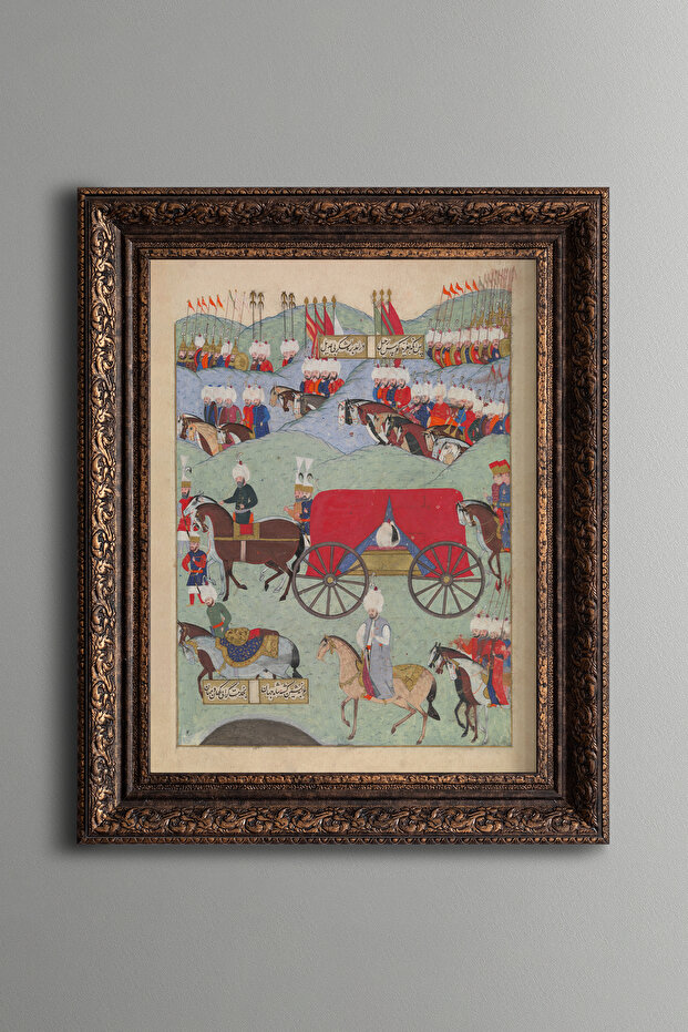 The Funeral of Sultan Suleiman - Vintage Patterned Painting - Thick Model