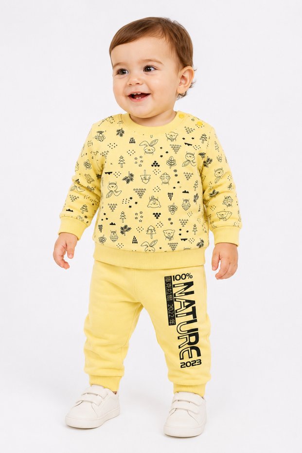 100% Cotton Baby Boy Children's Top and Bottom Pajama Set 538