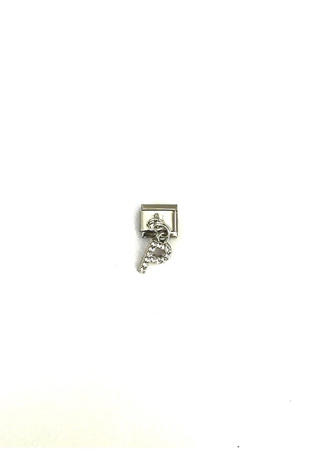 Silver Italian Charm Letter P