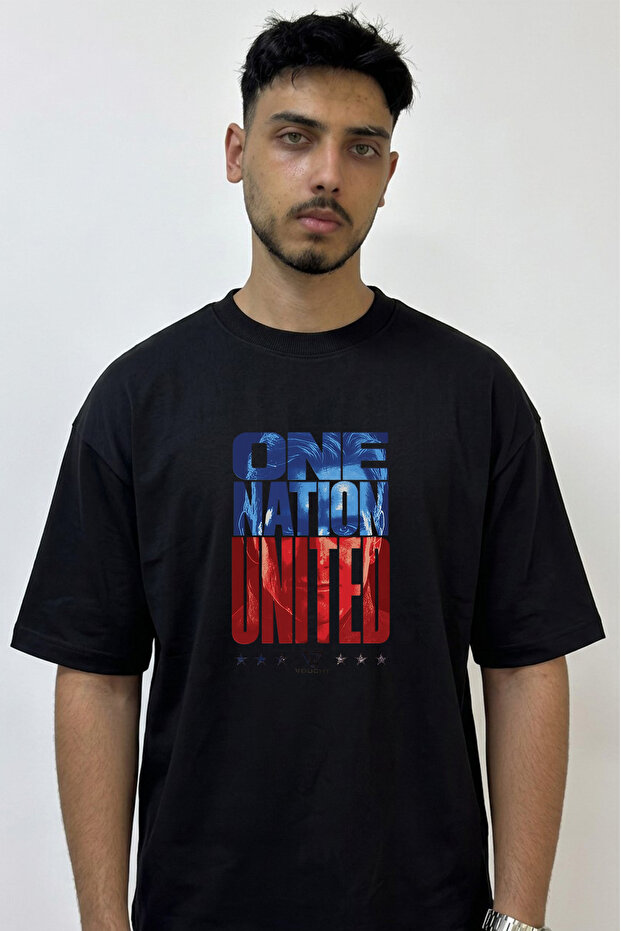 Homelander the Boys_1 Design Printed Oversize Black T-Shirt