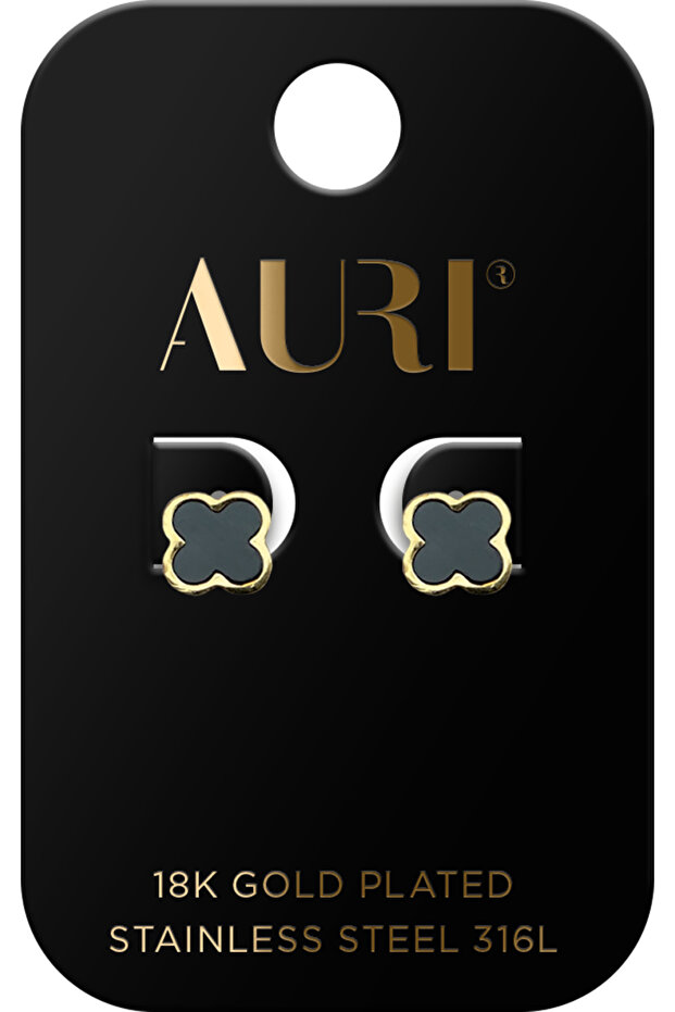 Black Clover Stud Earrings