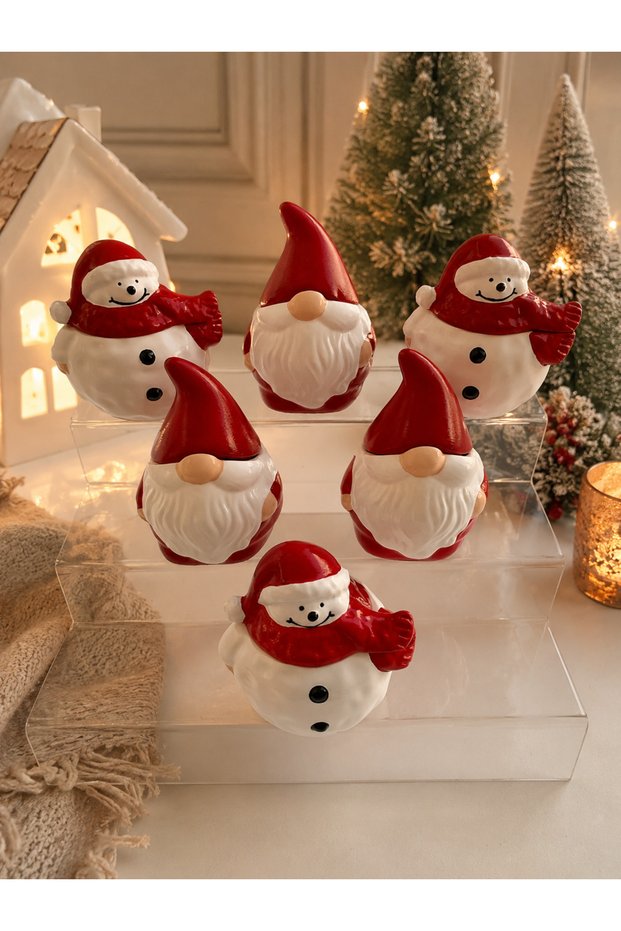 2-Pack Christmas Multi-Purpose Containers with Lids (Gnome&Snowman)