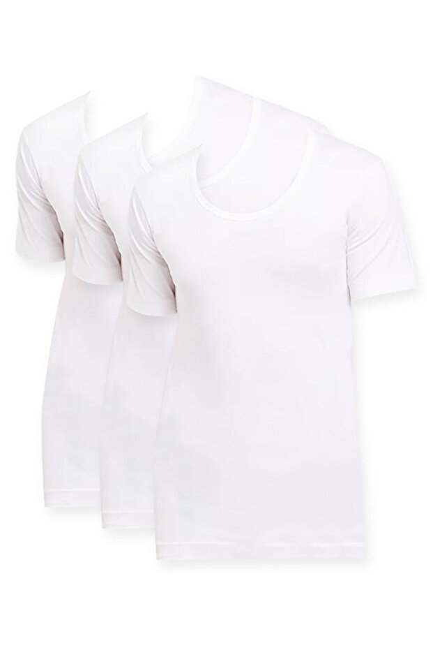 Men's t-shirt vest White 100% super combed cotton jersey fabric | BX203 | Pack of 3