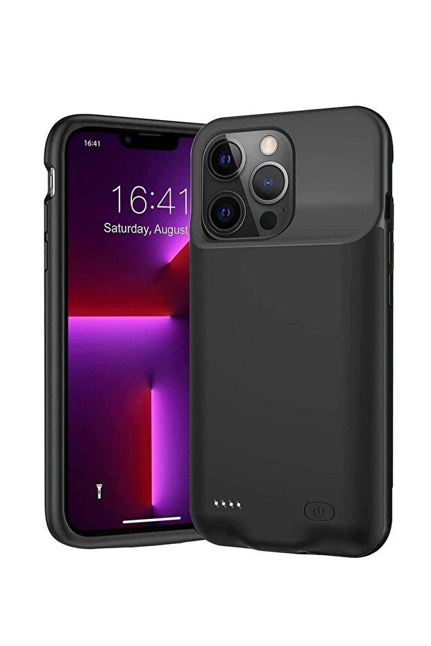 (4500mAh)Portable Battery Pack, Rechargeable Smart Charger Case For Iphone 13 Pro Max