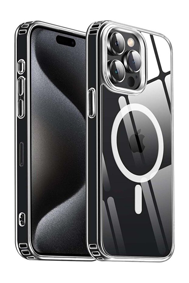 Magnetic Case for iPhone 15 Pro Max 6.7" Mag-Safe Wireless Charging, Shockproof Case (Clear)