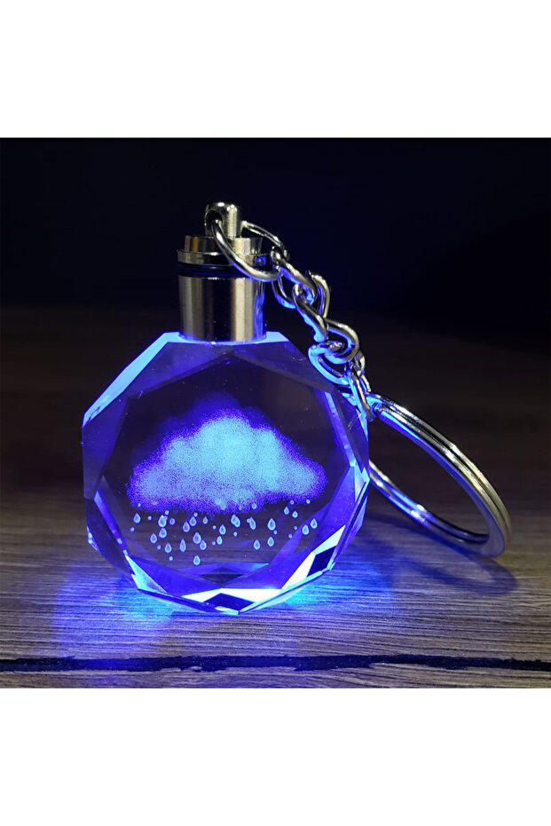 Color Changing Keychain with Rain Cloud Design