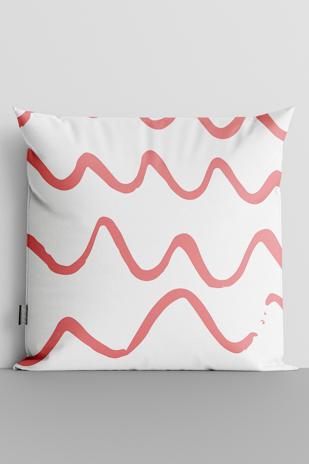 Wavy Lines Double Sided Digital Printed Pillow Throw Pillow Cover-832