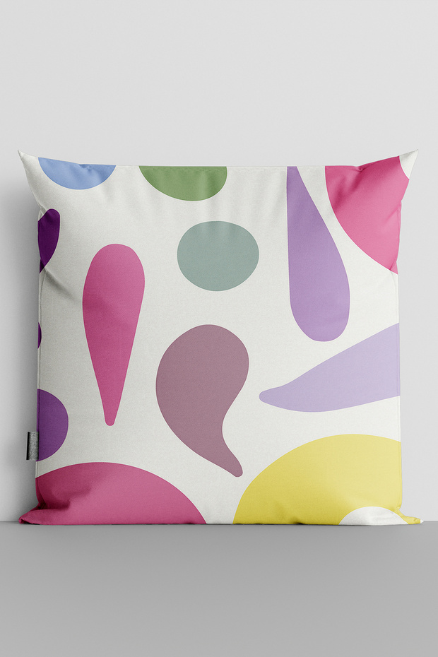 Colorful Shapes Double Sided Digital Printed Pillow Throw Pillow Cover-706