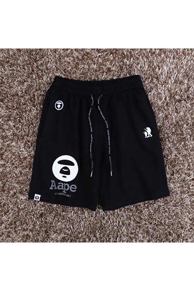 Black Printed Men's Shorts - 1