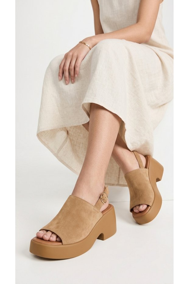 Tazel Women's White Leather Mini Platform Sole Thick Heeled Open Front Square Toe Heeled Sandals