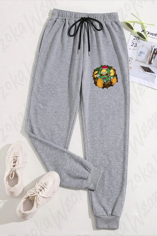 Unisex Bitcoin Etherium Cryptocurrency Printed Sweatpants