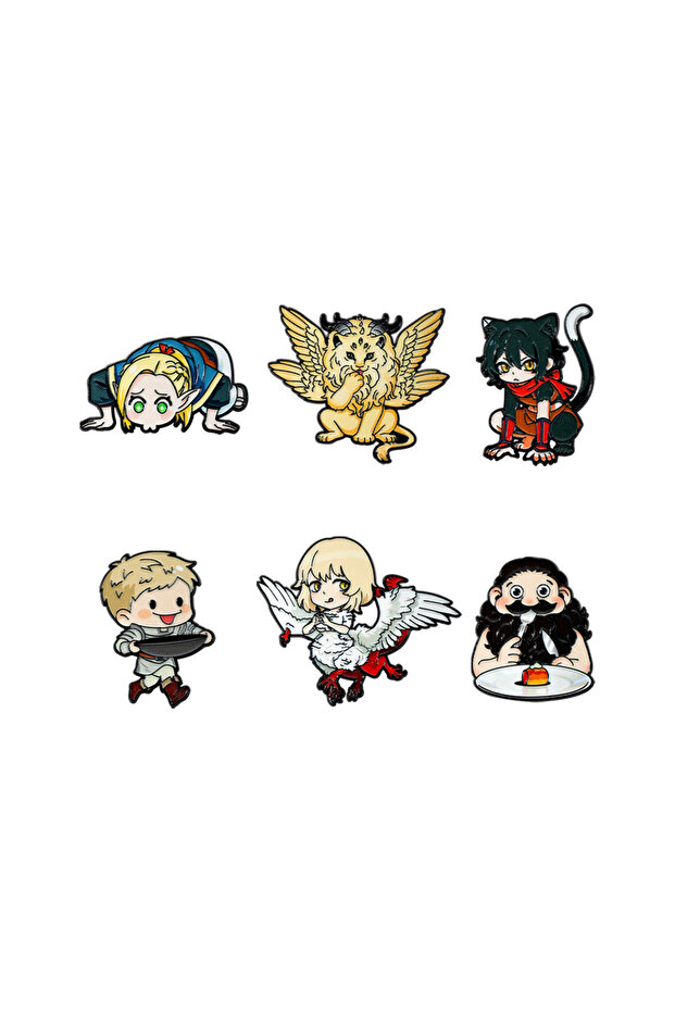 6pcs Brooches 6pcs Anime Pin Badges Japanese Comic Cartoon Brooch Pins for Backpacks Clothes Schoolb