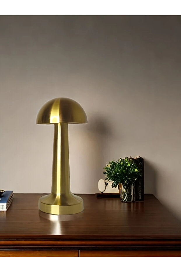 Three colors USB Touch Three-Color Gold Mushroom LED Night Light Eye-Protection Bedside Lamp Warm Am