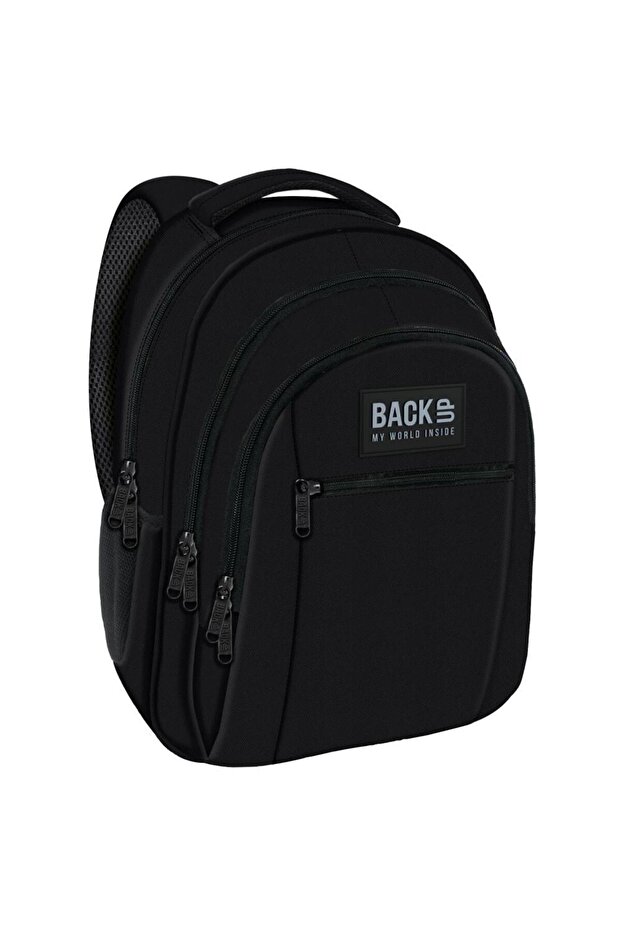 Ghiozdan copii, 3 compartimente,model Black Simplu BackUp - 1