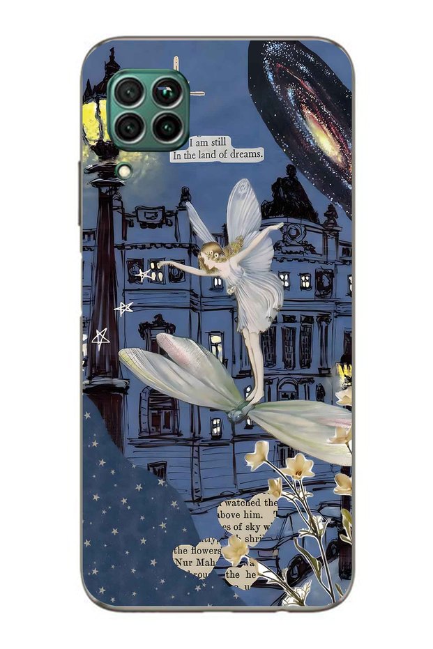 Huawei P40 Lite Compatible Fairy Tale Patterned Transparent Phone Case