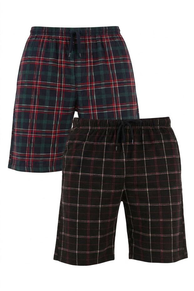 Cotton Regular Fit Tie Pocket 2-Piece Pajama Package Shorts Men's Shorts 6574004S2