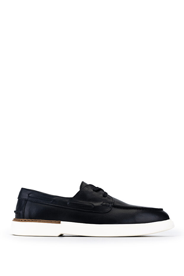 Men's Genuine Leather Black Casual Shoes