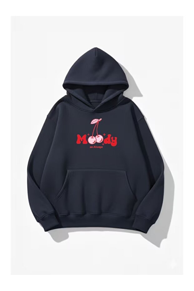 Women's Hooded Printed Relaxed Fit Sweatshirt