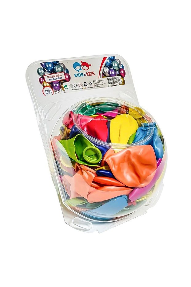 STR-117 Metallic Assorted Colors, Pack of 100 Balloons - 1 Pack