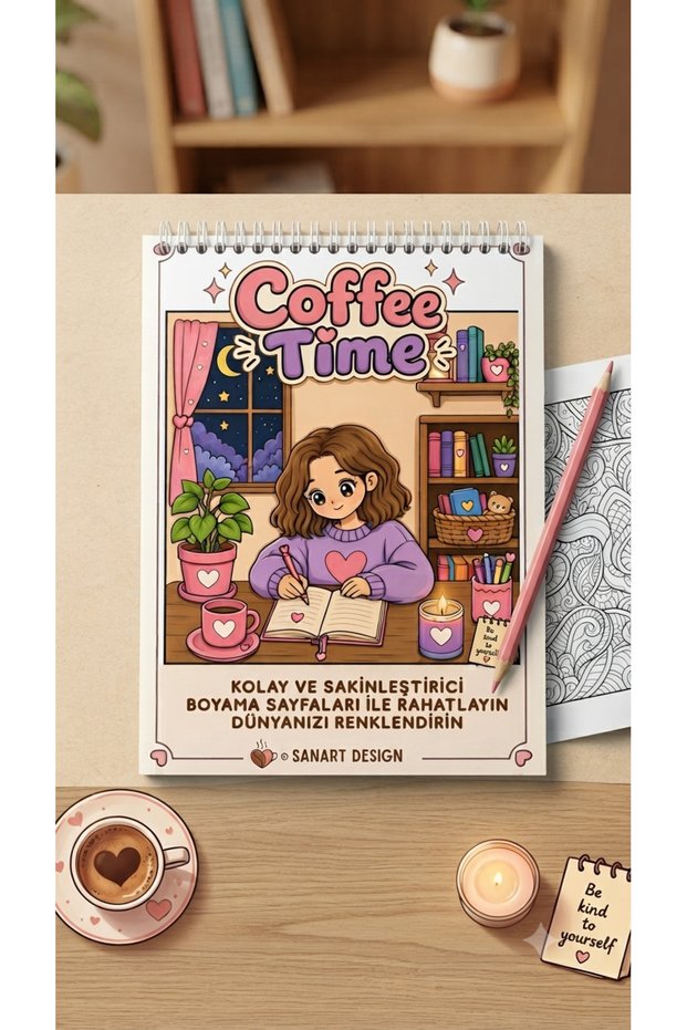 Coffee Time Coloring Book 30 Pages