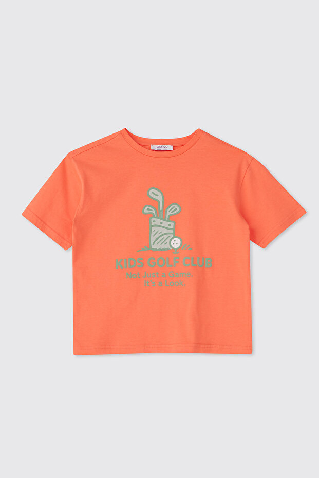 Boy's Short Sleeve Orange T-Shirt