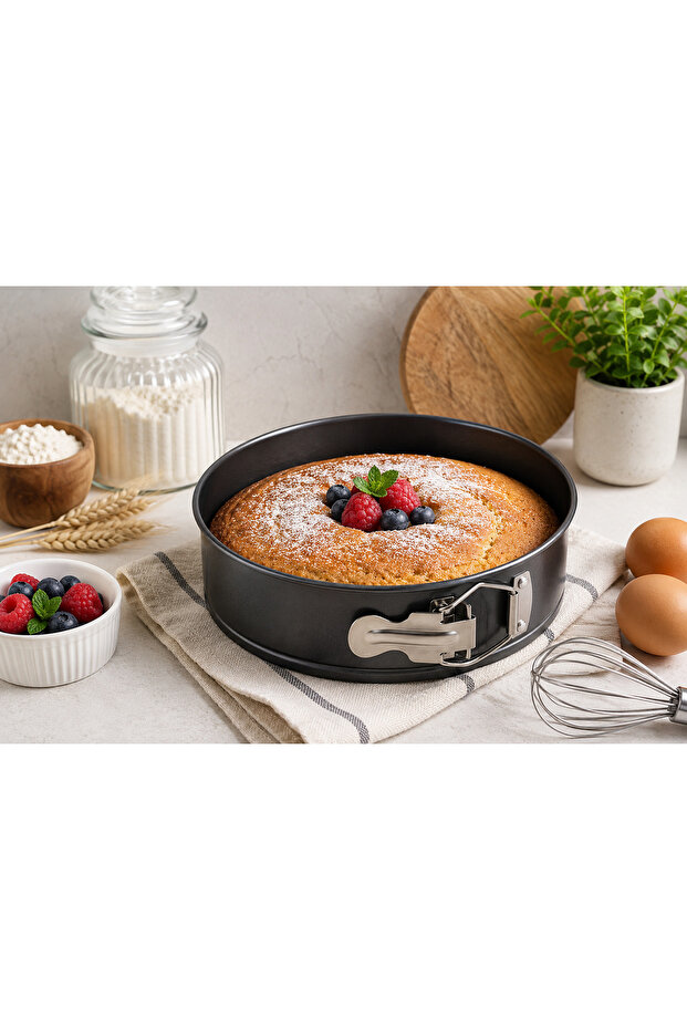 24 cm Springform Cake Pan Non-Stick Coated Carbon Steel Cake and Cheesecake Mold with Removable Base