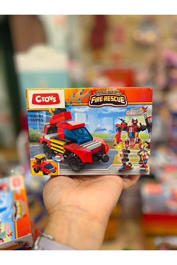 Fire Trucks - Transformable Blocks - 1 Piece Model 7