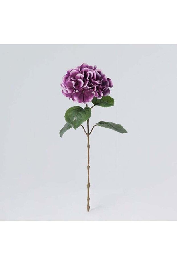 Fernza Artificial Hydrangea Flower 55cm Purple Decorative Stem