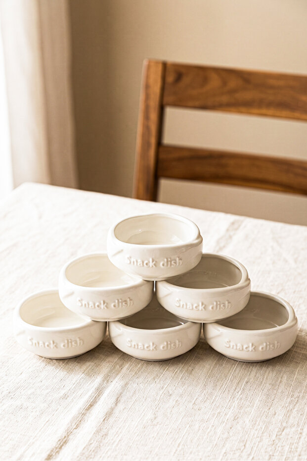 Snack Dish 6-Piece Porcelain Jam Bowl Sauce Bowl 6.2 cm