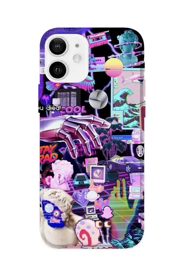 iPhone 12 Mini Compatible Printed Transparent Phone Case |   Collection: Neondream District