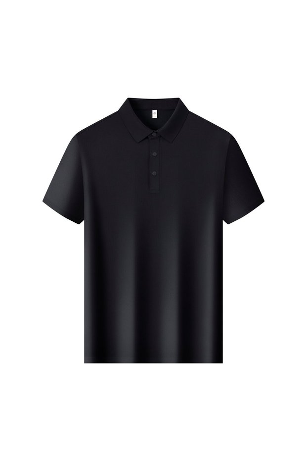Arw86286 Seri̇ntutan--High Quality Snap Fastener Polyamide Polo Collar Tshirt