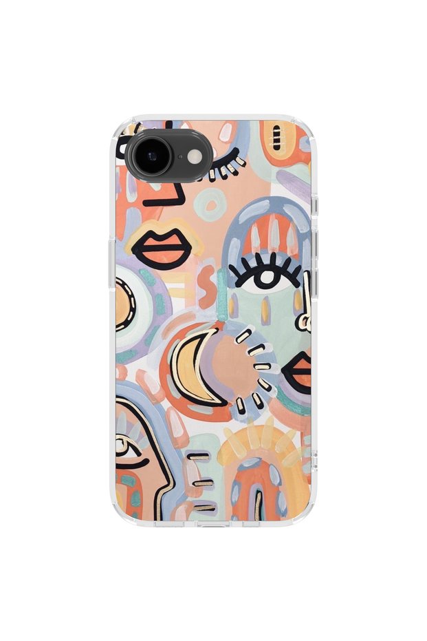 iPhone 16E Compatible Printed Transparent Phone Case | Collection: Oneline