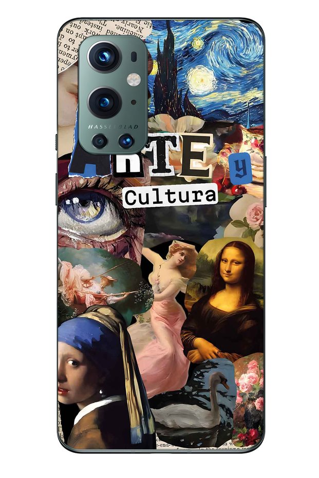 One Plus 9 Pro Compatible Art Collage Patterned Transparent Phone Case