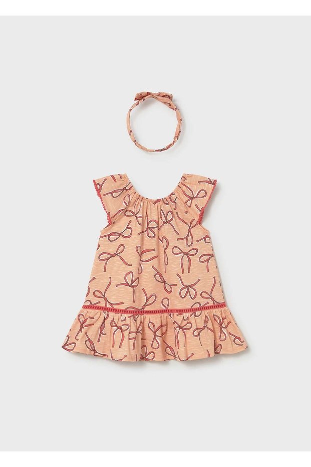 Baby Girl Dress and Headband Orange