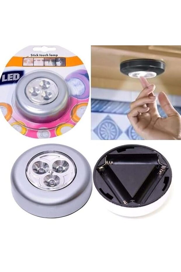 Round LED Touch Lights – Easy Install Wireless Night Lights (3 Pack) - 6
