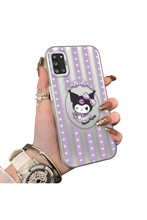 Samsung Galaxy A31 Compatible Silicone Edge Hard Back Case Couple Phone Case Cartoon Pattern