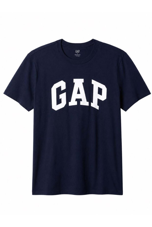 Gap Boys' Short Sleeve Crew Neck Logo Detail T-Shirt Dark Blue
