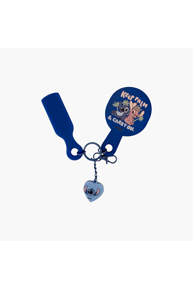 Stitch and Angel Print Keychain