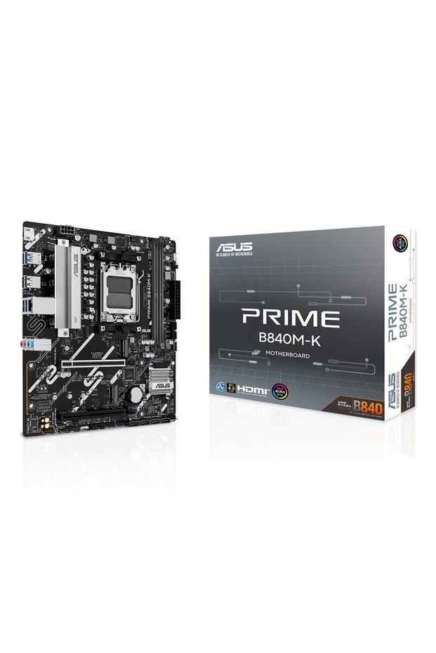 Asus Prime B840M-K Amd B840 Am5 Ddr5 8000 2Xm2 Usb3.2 Aura Rgb 2.5Gbit Lan Matx