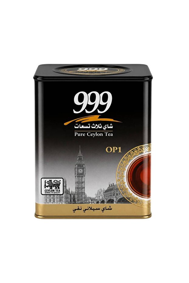 شاي سيلاني نقي 999 درجة OP1 (250 جرام) - شاي أسود فاخر سائب في علبة أنيقة