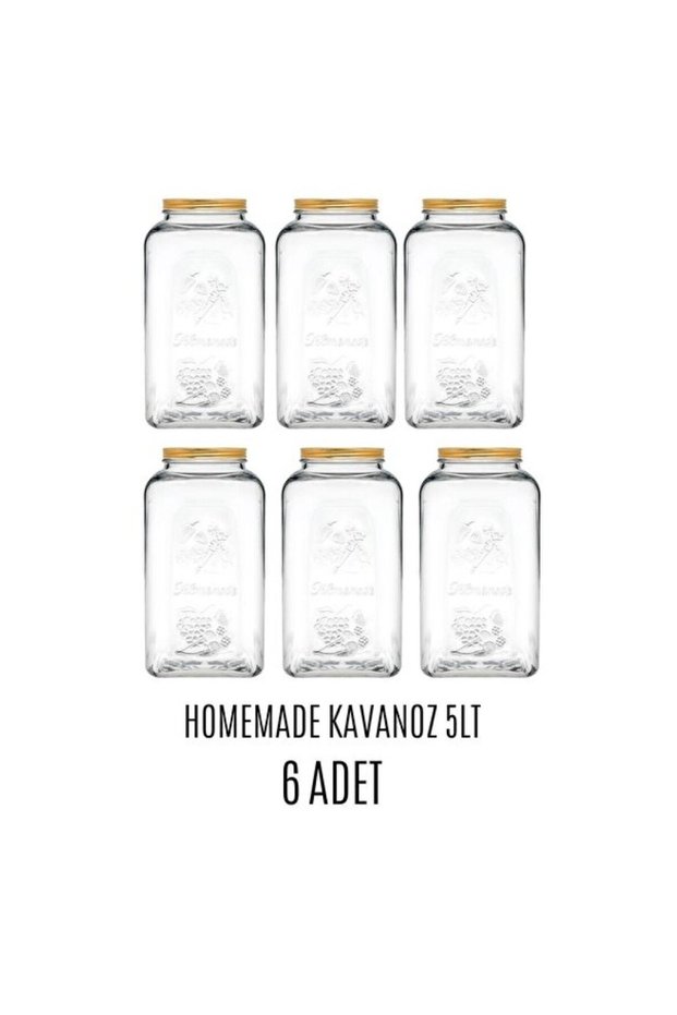5 Liter Pickle Jar Set – 6 Pieces, Practical and Stylish Storage Solution