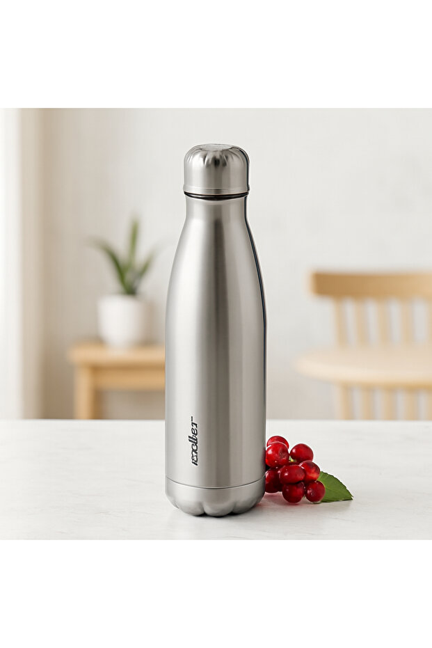 500 ml Stainless Steel Bottle Thermos (Chrome, Non-Slip Base)