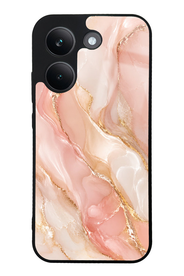Xiaomi Poco X8 Pro Blush Gold Marble Design Glossy Phone Case