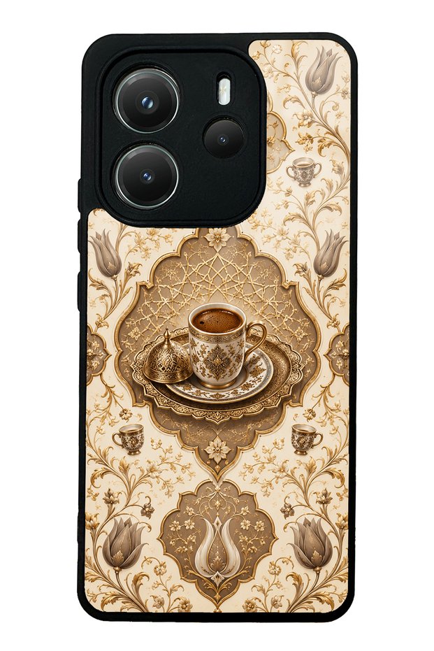 Xiaomi Redmi Note 14 4g Ivory Ottoman Coffee Designed Glossy Phone Case