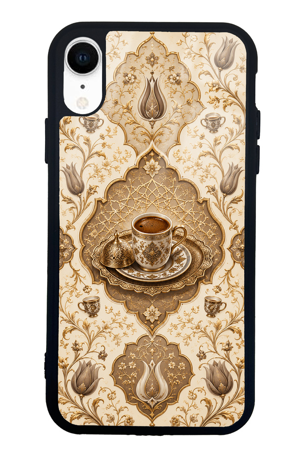 iPhone Xr Ivory Ottoman Coffee Designed Glossy Phone Case