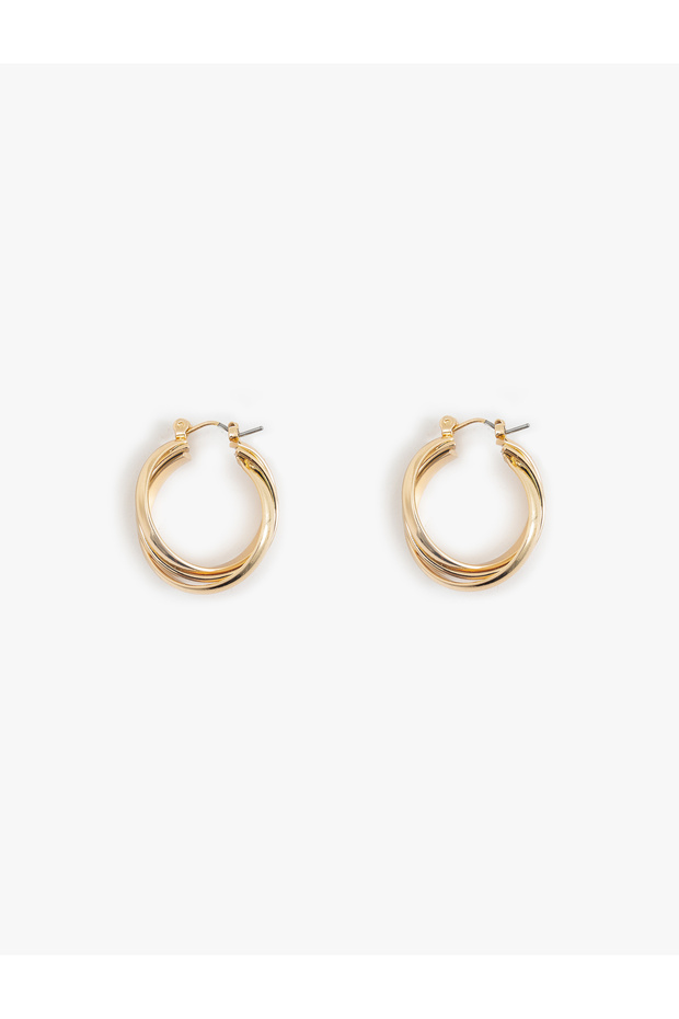 Hoop Earrings Steel Twist