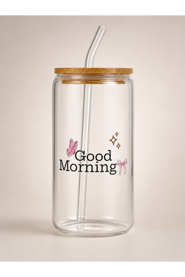 كوب زجاج Good Morning سعة 350 مل