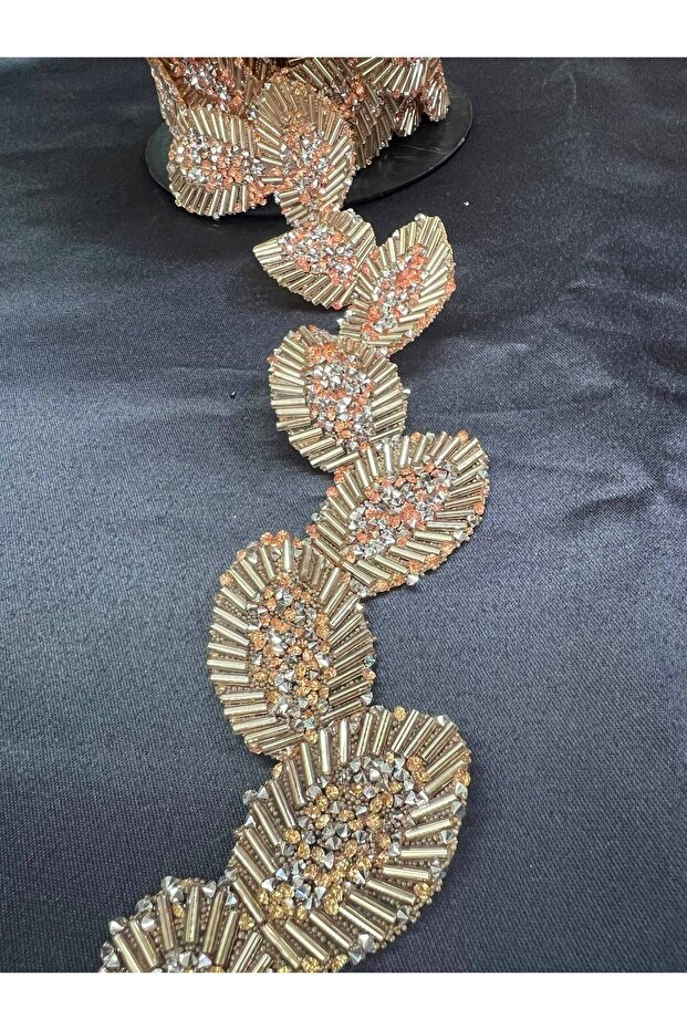 Iron-On Leaf Ribbon Rose Gold